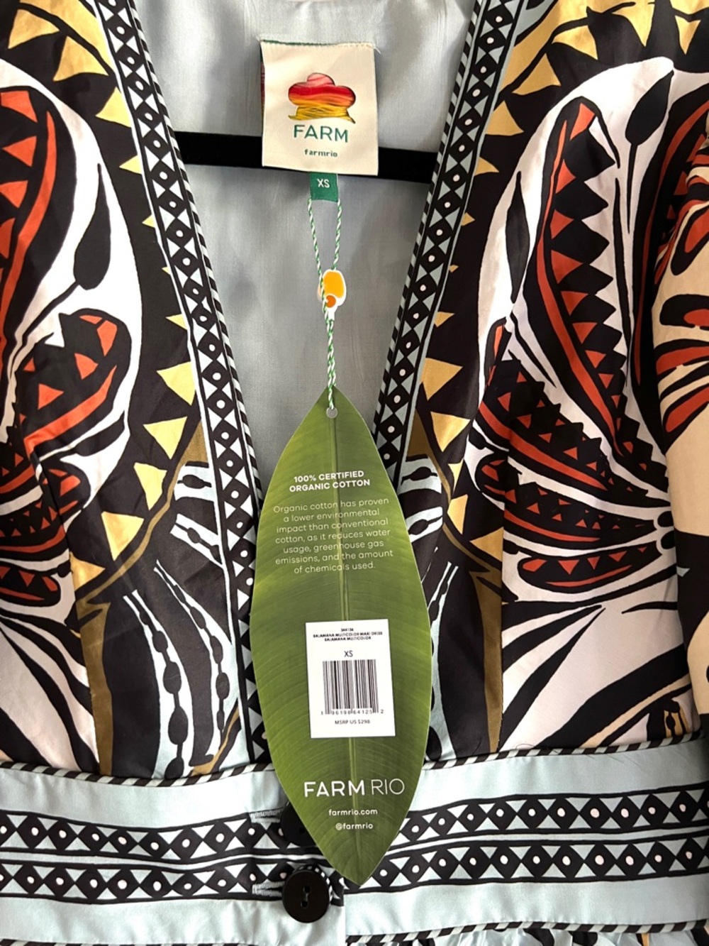 FARM Rio Multicolor Balamana Maxi Dress Size XS NWT - Picture 10 of 16